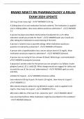 BRAND NEW&excl;&excl;&excl; RN PHARMACOLOGY A RELIAS  EXAM 2024 UPDATE