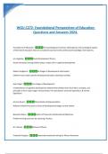 WGU C272- Foundational Perspectives of Education Questions and Answers 2024&period;