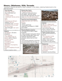 2013 Tornado - Moore Oklahoma - Case Study Notes