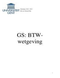 GS BTW-wetgeving