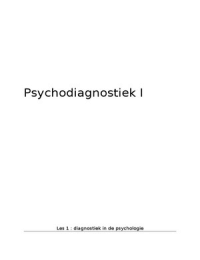PSYCHODIAGNOSTIEK I 