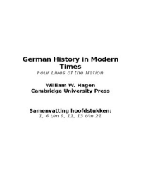 Samenvatting German History in Modern Times, lang