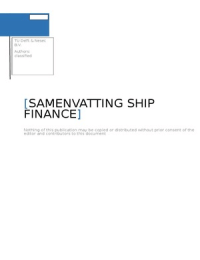 MT 724 Ship Financing samenvatting