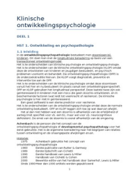 Klinische ontwikkelingspsychologie 2013-2014 (volledig)