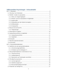 Differentiële psychologie 2011-2012 (volledig)