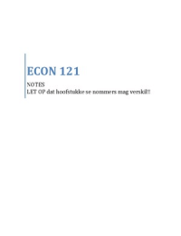ECON121 NOTES