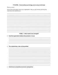 PYC3706: Exam prep worksheet