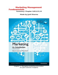 Marketing Management Fundamentals