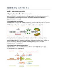 Samenvatting blok 3.1: Molecular Nutrition
