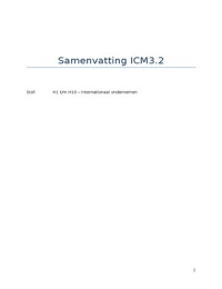 Internationaal Ondernemen (hele boek) - ICM3.2