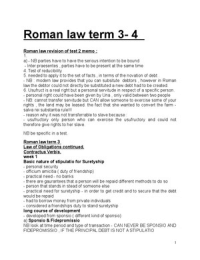 Roman law 271 term 3 and 4 