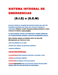 Sistema integral de emergencias sanitarias