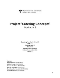 Totale opdracht project cateringconcepts 1.2