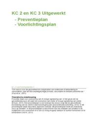 KC 2 en 3 uitgewerkt preventieplan en voorlichtingsplan