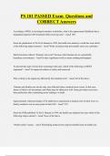 PS 101  Bundled Exam Questions Package with Correct Answers