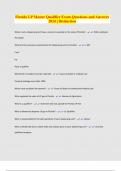 Florida LP Master Qualifier Exam Questions and Answers 2024 &vert; Distinction