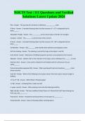 NOCTI Test &vert; 111 Questions and Verified Solutions Latest Update 2024