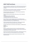 GOVT 350 Final Exam &lpar;1&rpar;&period;