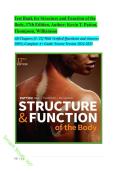 Test Bank&colon; Structure and Function of the Body 17th Edition by Kevin T&period; Patton&comma; Thompson & Williamson &vert; Complete Verified Q&A &vert; 2026&sol;2027