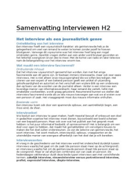 Samenvatting Interviewen H2