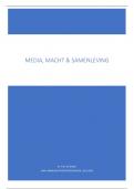 Samenvatting: volledig uitgetypte lessen Media, Macht en Samenleving