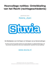 Transcriptie &lpar;uitgetypte opnamens&rpar; van het vak Ontwikkeling van het recht &lpar;rechtsgeschiedenis&rpar; - Uhasselt 