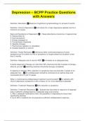 Depression &ndash; BCPP Practice Questions with Answers