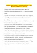 Limited Food Managers Course Certification Exam Questions with Correct Answers&excl;&excl;