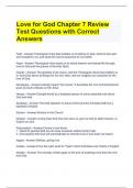 Love for God Chapter 7 Review Test Questions with Correct Answers&period;docx