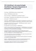 OU Inleiding in de psychologie Hoofdstuk 1 Exams Questions & Answers 100&percnt; Correct&excl;&excl;