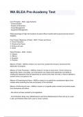 WA BLEA Pre-Academy Test NEWEST 2026&sol;2027 ACTUAL EXAM COMPLETE QUESTIONS AND CORRECT DETAILED ANSWERS &lpar;VERIFIED ANSWERS&rpar; &vert;ALREADY GRADED A&plus;&vert;&vert;BRAND NEW&excl;&excl;
