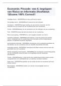 Economie&semi; Pincode&colon; vwo 6&comma; begrippen van Risico en Informatie &lpar;Hoofdstuk 1&rpar;Exams 100&percnt; Correct&excl;&excl;