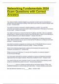Networking Fundamentals 2024 Exam Questions with Correct Answers&period;docx