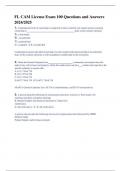 FL CAM License Exam 100 Questions and Answers Latest 2024&sol;2025