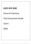 &lpar;WGU D425&rpar; SCIE 2030 General Chemistry Final Assessment Guide Q & A 2024