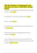 NRF Retail Industry Fundamentals Exam Questions and Answers &lpar;2024&sol;2025&rpar; Already Passed&period;
