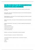 GA MLS 2ND HALF OF FUNDAMENTALS QUESTIONS AND ANSWERS