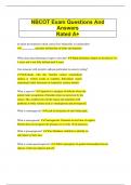 NBCOT Exam Questions And Answers Rated A&plus;