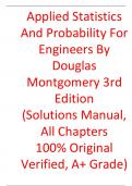 Solutions Manual For Applied Statistics And Probability For Engineers 3rd Edition By Douglas&comma; George C&period; Runger&comma;  Montgomery 