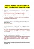 Jeppesen Pre-Solo Written Exam With 100&percnt; Verified Answers Latest Updated 2024&sol;2025&period;