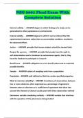 NSG 6691 Final Exam With Complete Solution
