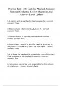 Certified Clinical Medical Assistant Bundle Latest Update