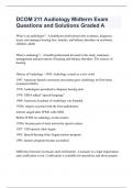 DCOM 211 Audiology Midterm Exam Questions and Solutions Graded A