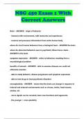 NSG 450 BUNDLED EXAMS WITH SOLUTION 