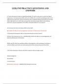 LEIK FNP PRACTICE QUESTIONS AND ANSWERS