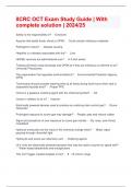 IICRC OCT Exam Study Guide &vert; With complete solution &vert; 2024&sol;25