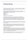 RT Board Review Questions and Answers 2024