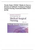  Brunner and Suddarth's Textbook of Medical-Surgical Nursing&comma; 15th Edition Questions and Answers