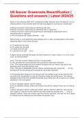US Soccer Grassroots Recertification &vert; Questions and answers &vert; Latest 2024&sol;25
