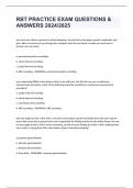 RBT PRACTICE EXAM QUESTIONS & ANSWERS 2024&sol;2025